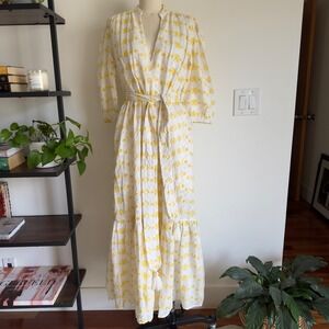 Mille Resort Travel Ada Midi Dress-Floral‎ Sunshine Ctn Eyelet-Size XS-NWT-$398